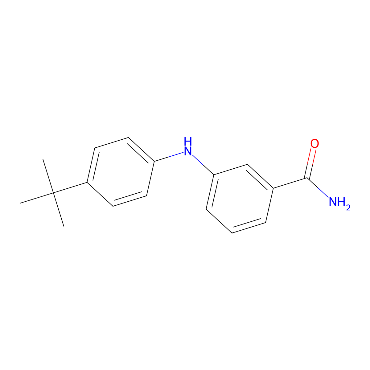 3-[(4-Tert-butylphenyl)amino]benzamide molecular structure, CAS 564483-25-6