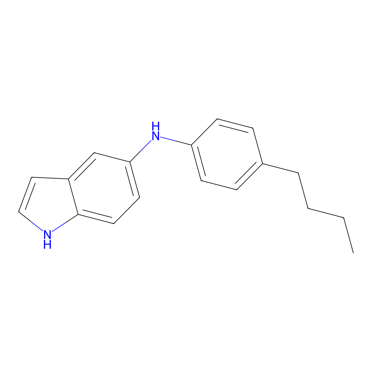 N-(4-butylphenyl)-1H-indol-5-amine molecular structure, CAS 564483-30-3