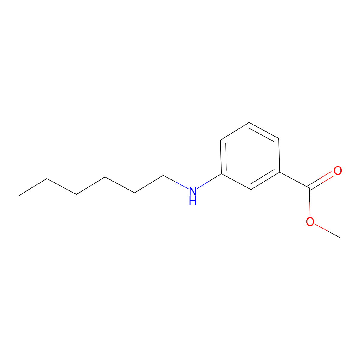Methyl 3-(hexylamino)benzoate molecular structure, CAS 564483-38-1