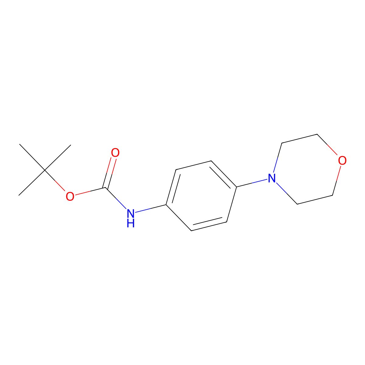 N-BOC 4-morpholinoaniline molecular structure, CAS 564483-40-5