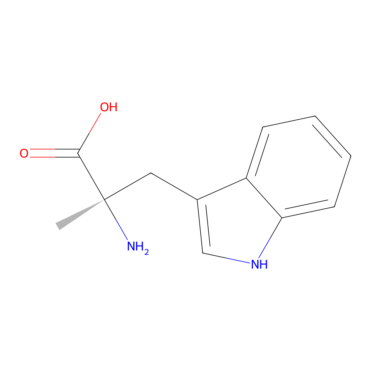 alpha-Methyl-D-tryptophan molecular structure, CAS 56452-52-9