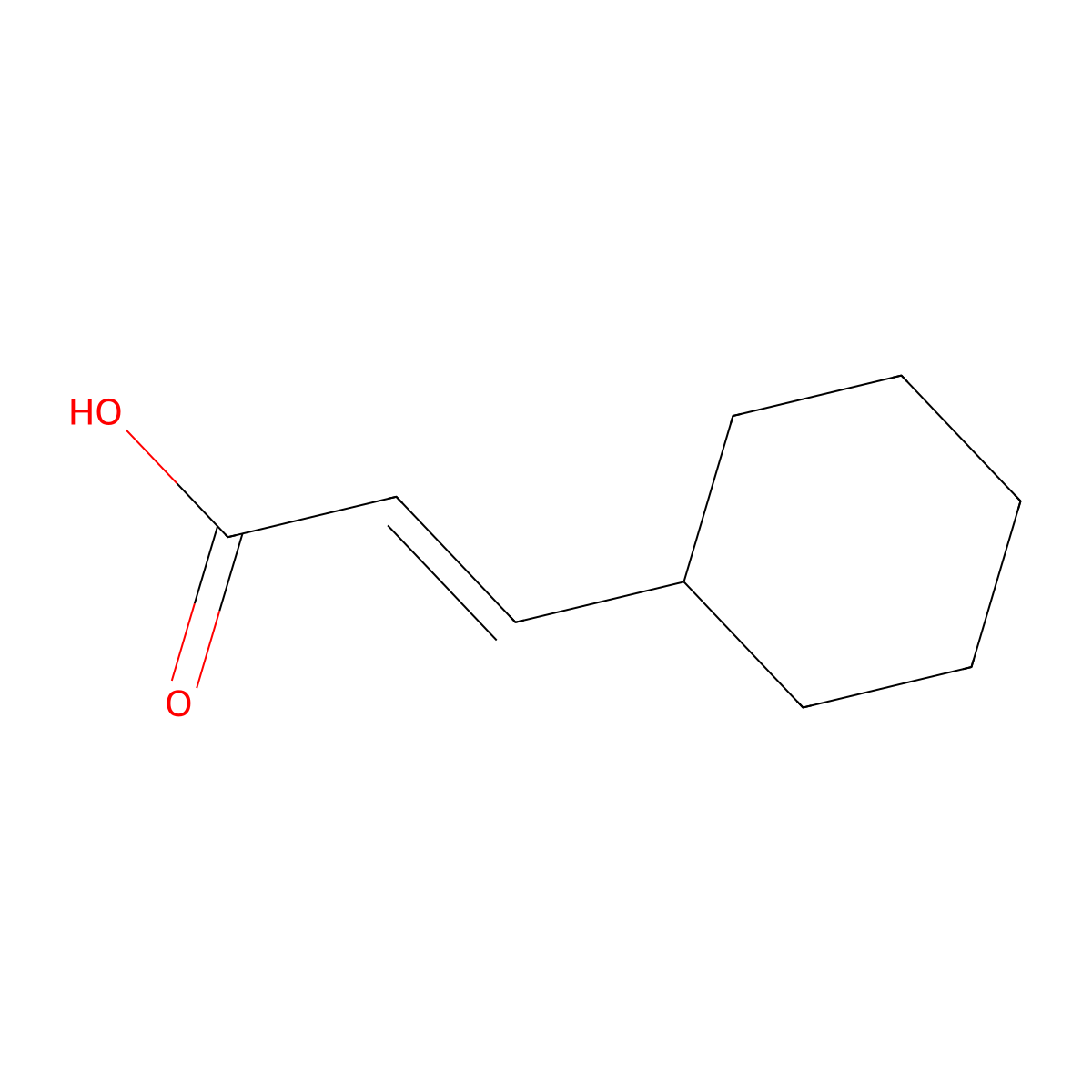 (2E)-3-cyclohexylprop-2-enoic acid molecular structure, CAS 56453-86-2