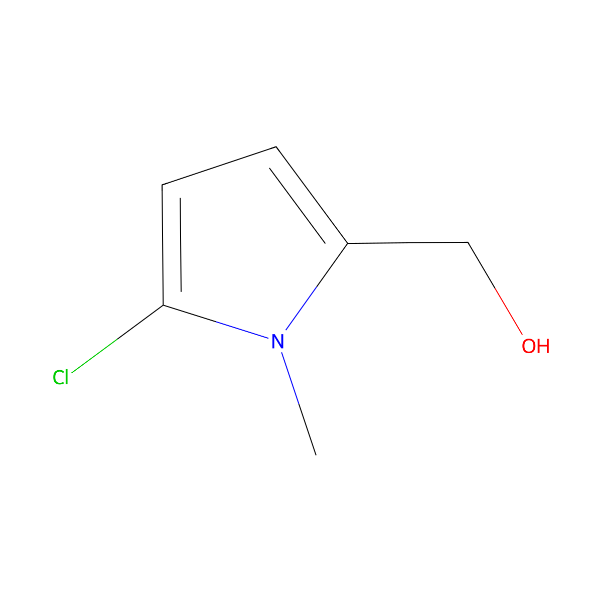 (5-Chloro-1-methyl-1H-pyrrol-2-yl)methanol molecular structure, CAS 56453-99-7