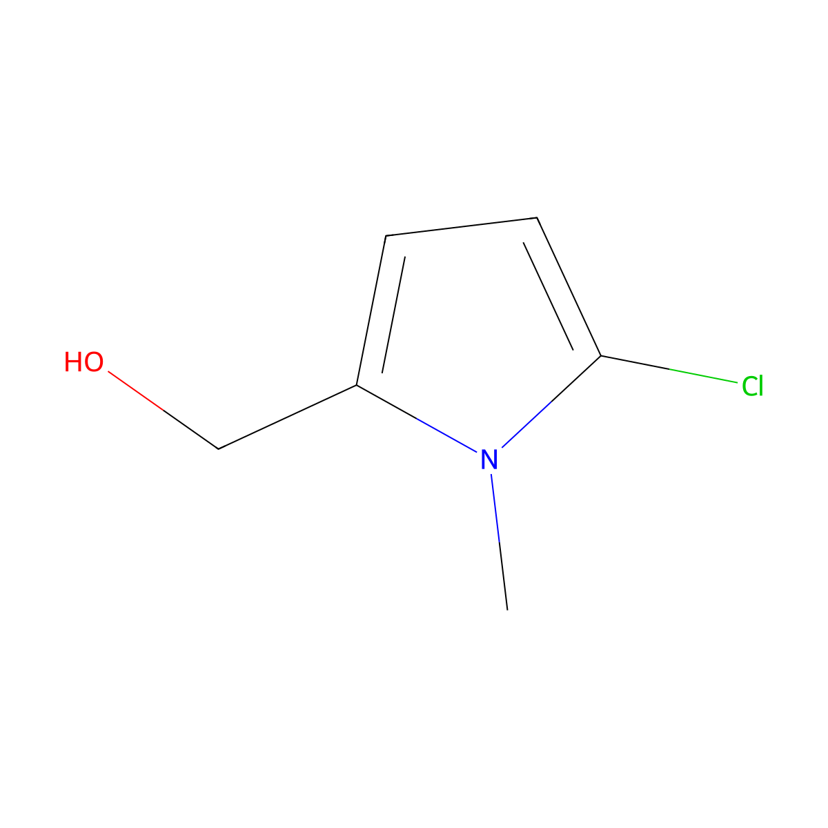 (5-Chloro-1-methyl-1H-pyrrol-2-yl)methanol molecular structure, CAS 56453-99-7