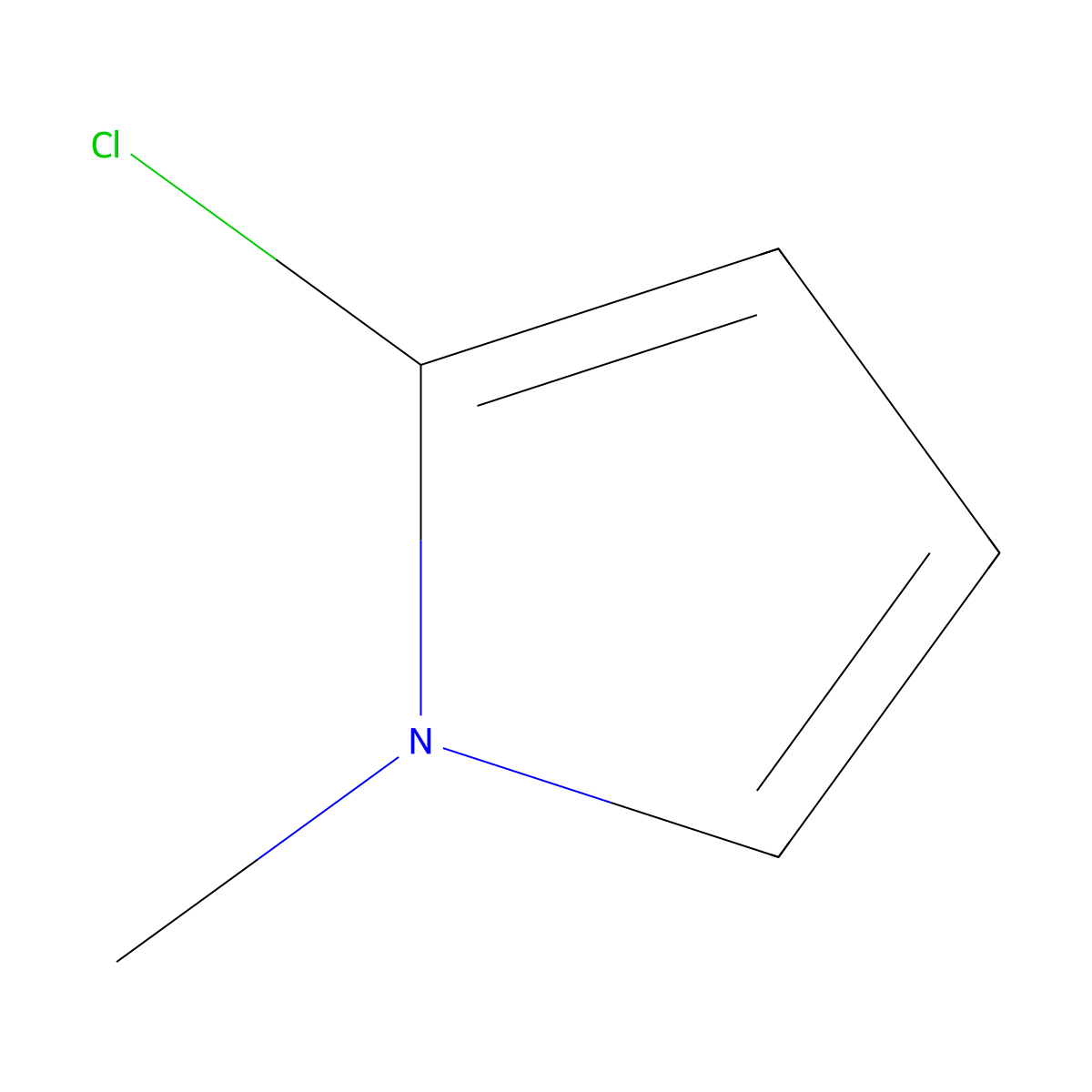 1H-Pyrrole, 2-chloro-1-methyl- molecular structure, CAS 56454-26-3