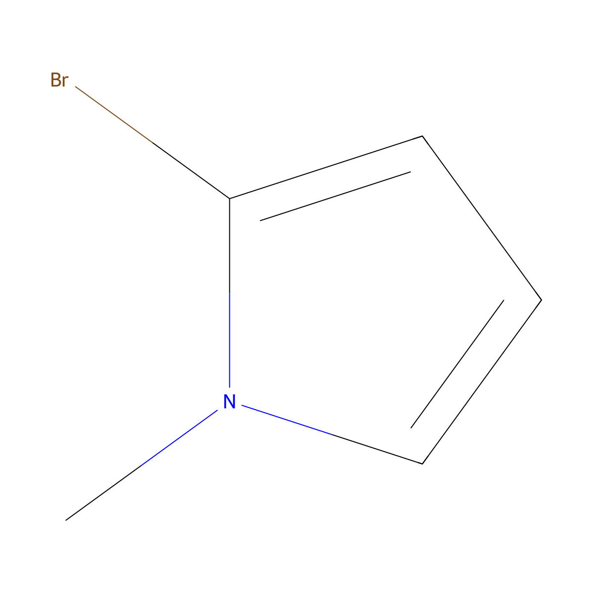 N-methyl-2-bromopyrrole molecular structure, CAS 56454-27-4