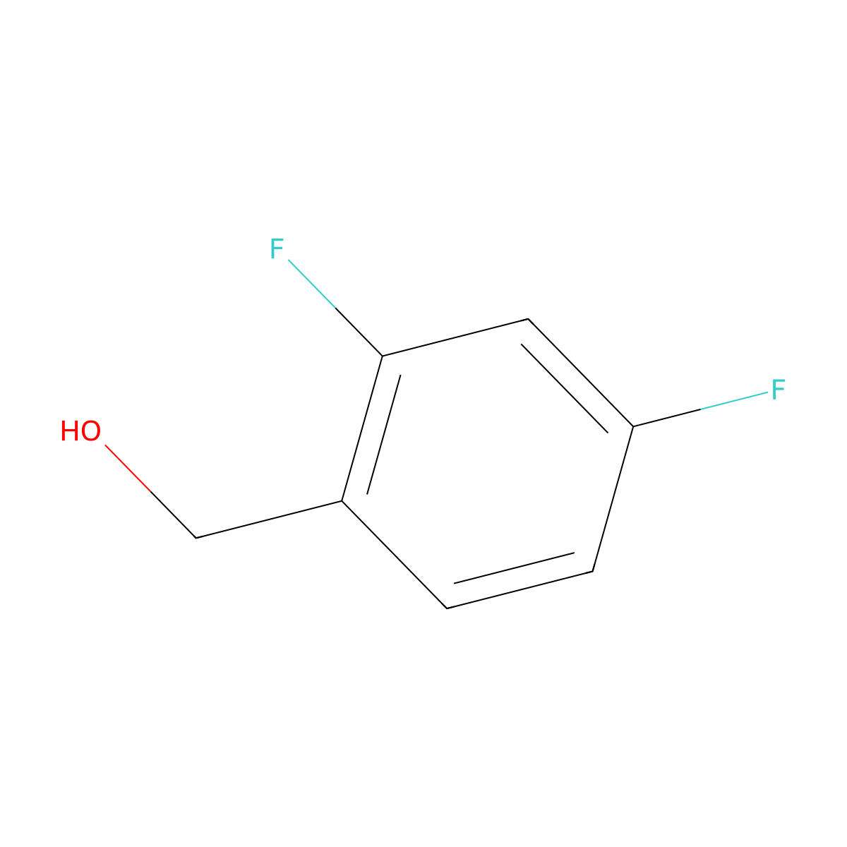2,4-Difluorobenzyl alcohol molecular structure, CAS 56456-47-4