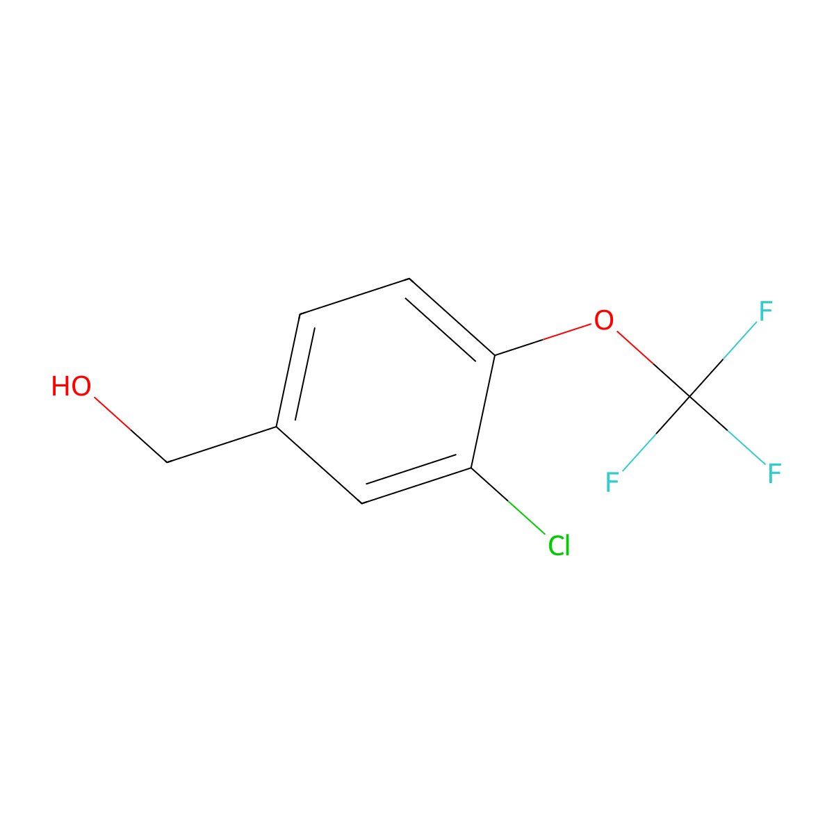 3-Chloro-4-(trifluoromethoxy)benzyl alcohol molecular structure, CAS 56456-48-5