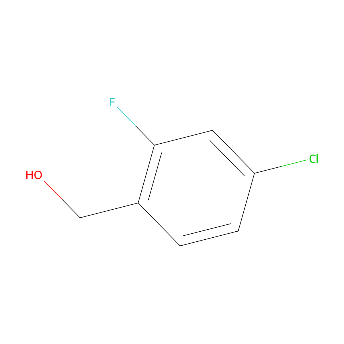 (4-Chloro-2-fluorophenyl)methanol molecular structure, CAS 56456-49-6
