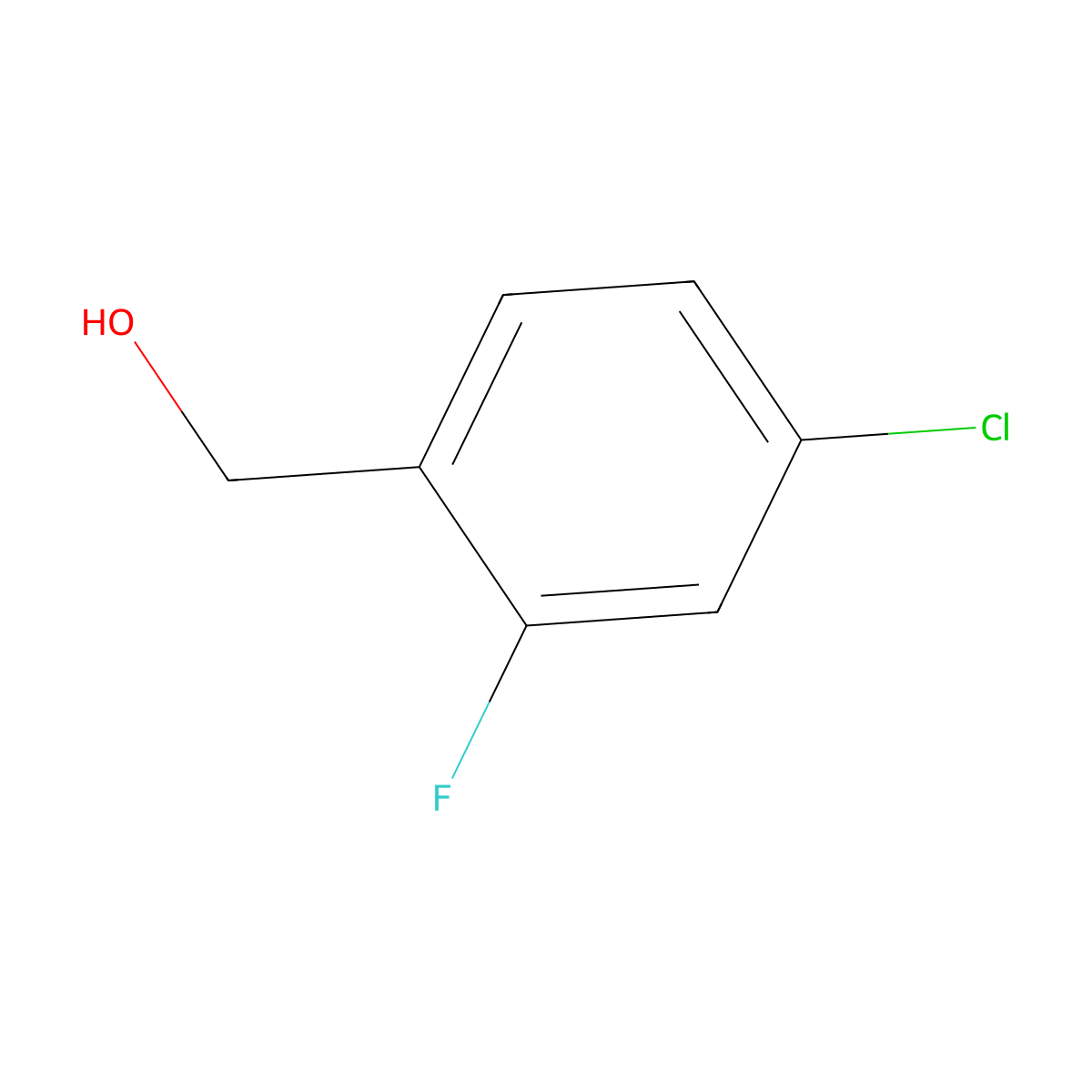 (4-Chloro-2-fluorophenyl)methanol molecular structure, CAS 56456-49-6