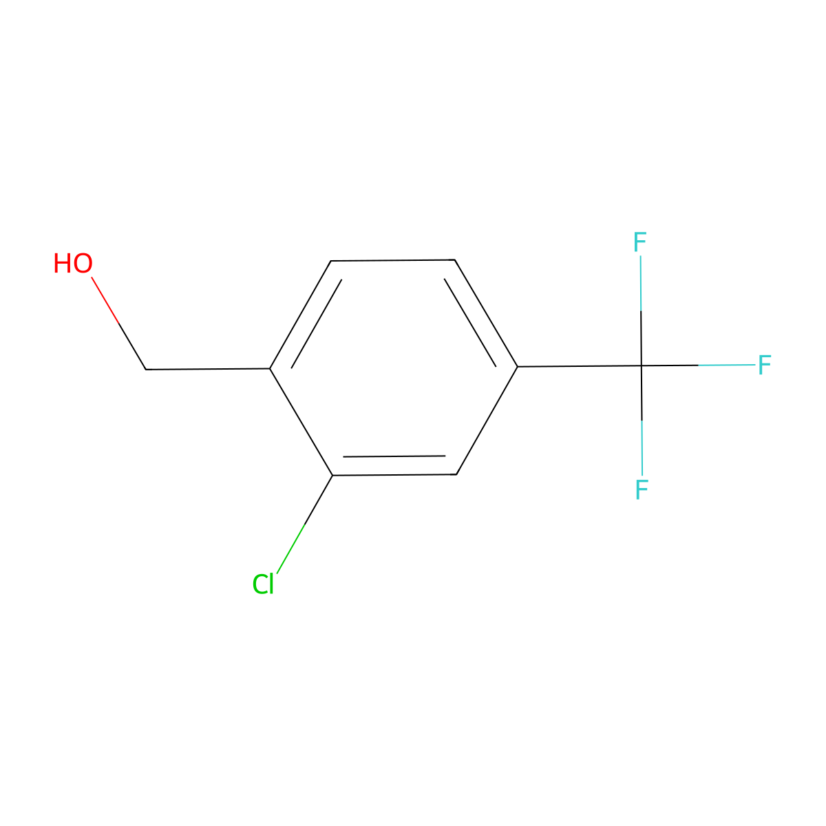2-Chloro-4-(trifluoromethyl)benzyl alcohol molecular structure, CAS 56456-51-0