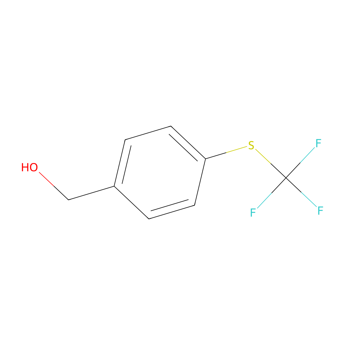 4-((Trifluoromethyl)thio)benzenemethanol molecular structure, CAS 56456-52-1