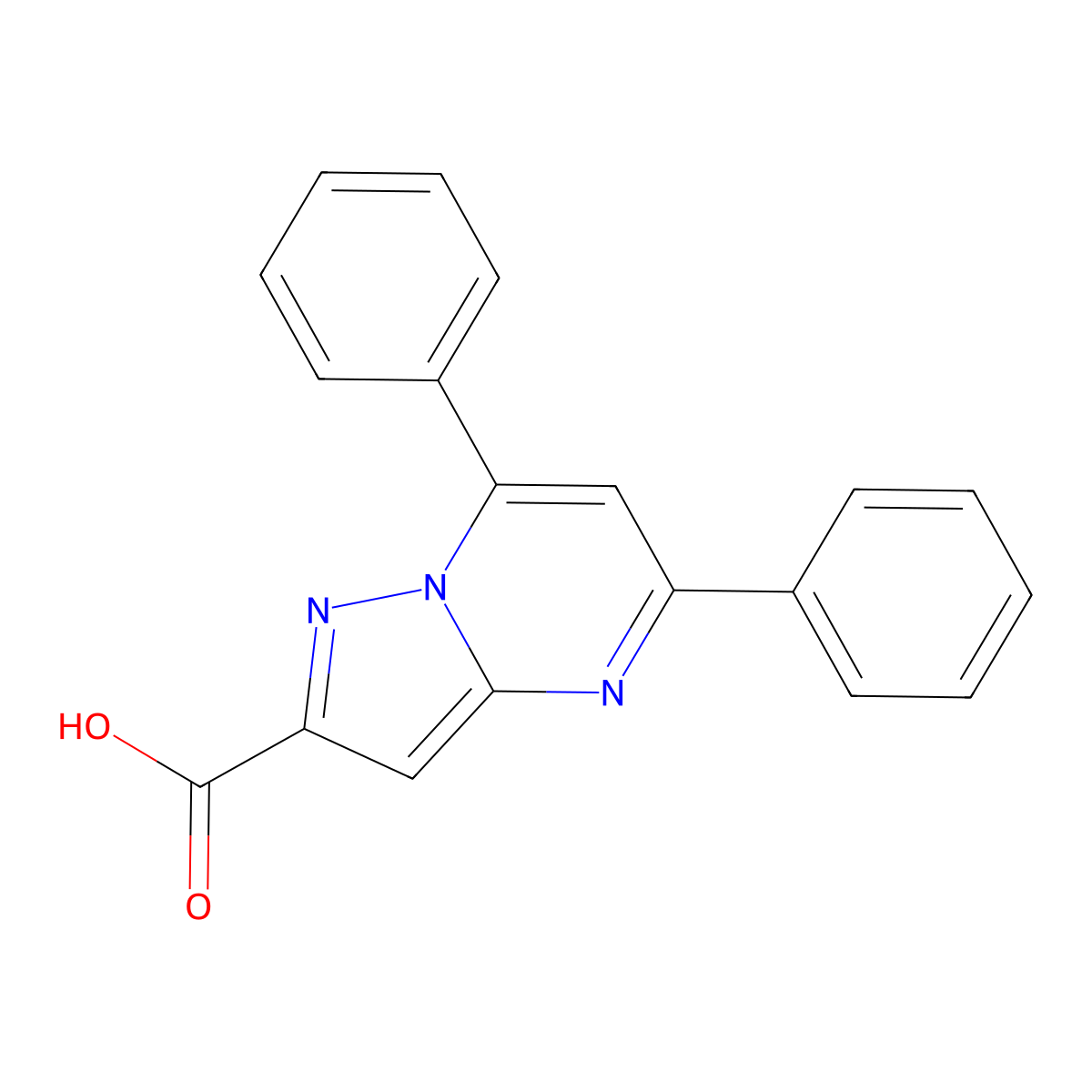 5,7-Diphenylpyrazolo[1,5-a]pyrimidine-2-carboxylic acid molecular structure, CAS 5646-98-0