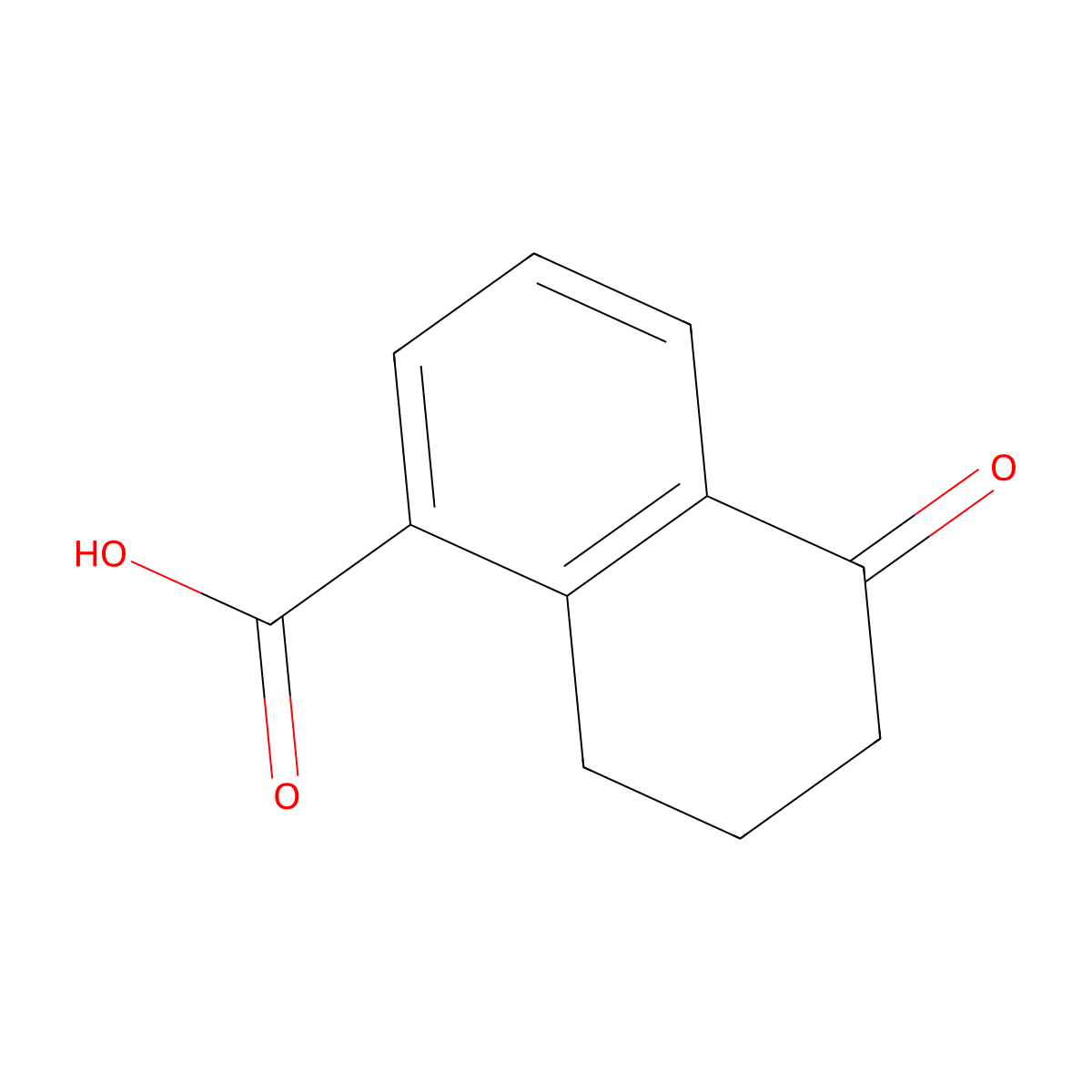 5-Oxo-5,6,7,8-tetrahydro-naphthalene-1-carboxylic acid molecular structure, CAS 56461-21-3