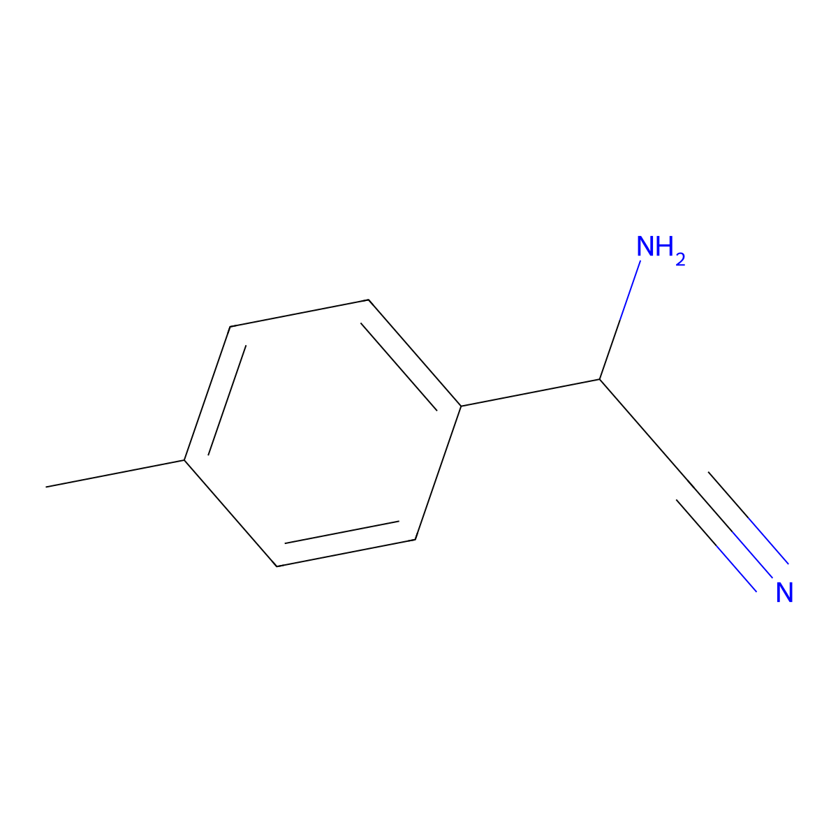 2-Amino-2-(4-methylphenyl)acetonitrile molecular structure, CAS 56464-69-8