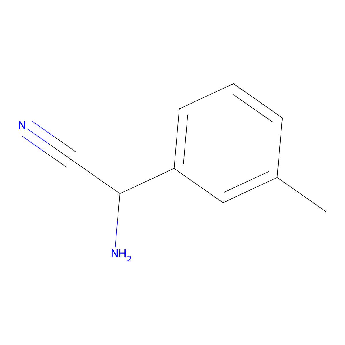 Amino(3-methylphenyl)acetonitrile molecular structure, CAS 56464-71-2