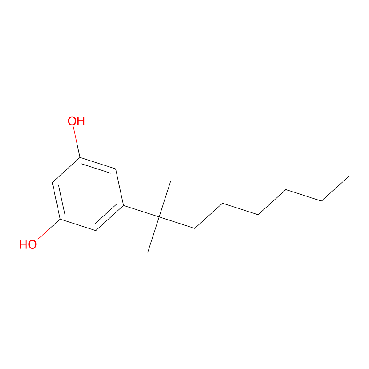 5-(1,1-Dimethylheptyl)resorcinol molecular structure, CAS 56469-10-4