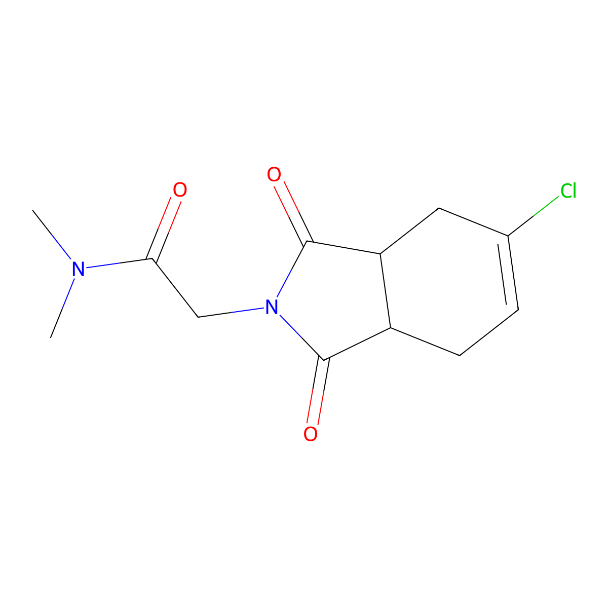 2-(5-chloro-1,3-dioxo-3a,4,7,7a-tetrahydroisoindol-2-yl)-N,N-dimethylacetamide molecular structure, CAS 5647-19-8