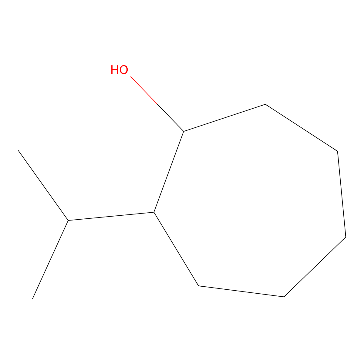 2-Isopropylcycloheptan-1-ol molecular structure, CAS 56470-70-3