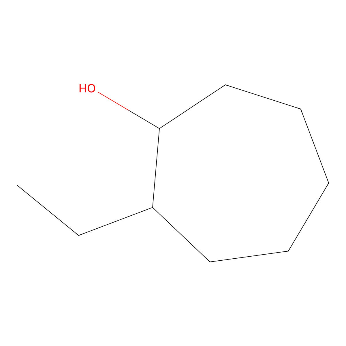 2-Ethylcycloheptan-1-ol molecular structure, CAS 56470-75-8