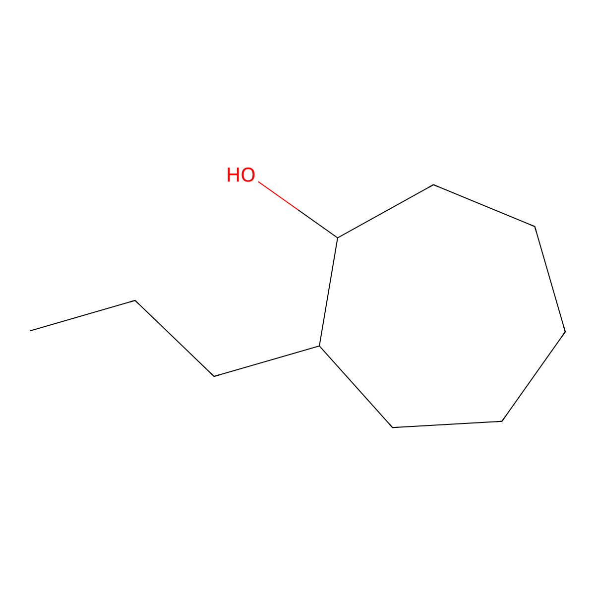 2-Propylcycloheptan-1-ol molecular structure, CAS 56470-76-9