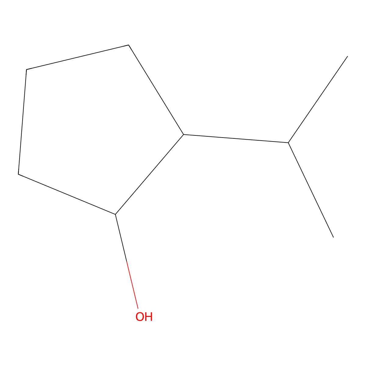 2-Isopropylcyclopentan-1-ol molecular structure, CAS 56470-87-2