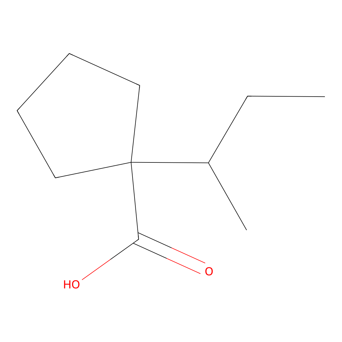 1-(Sec-butyl)cyclopentane-1-carboxylic acid molecular structure, CAS 56471-02-4