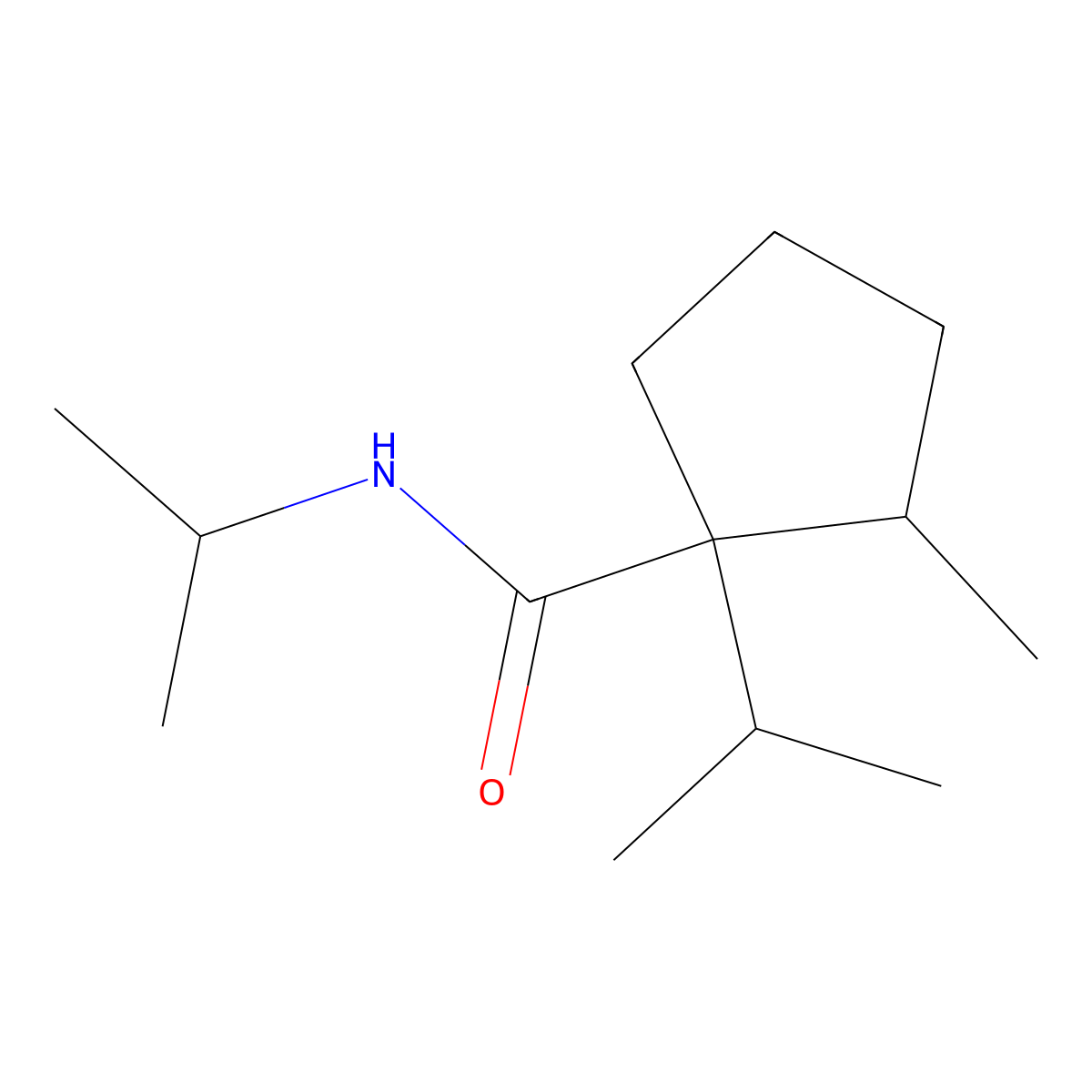 2-Methyl-N,1-bis(1-methylethyl)cyclopentanecarboxamide molecular structure, CAS 56471-13-7