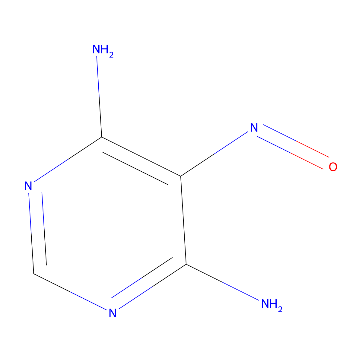 5-Nitroso-4,6-pyrimidinediamine molecular structure, CAS 56472-03-8