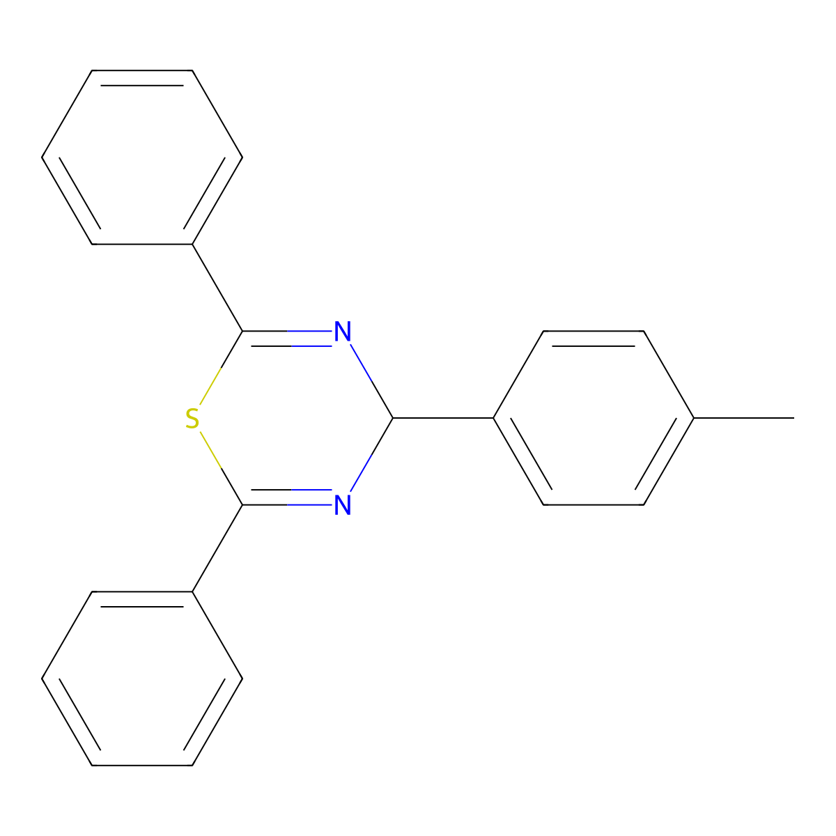 4-(4-methylphenyl)-2,6-diphenyl-4H-1,3,5-thiadiazine molecular structure, CAS 56472-09-4