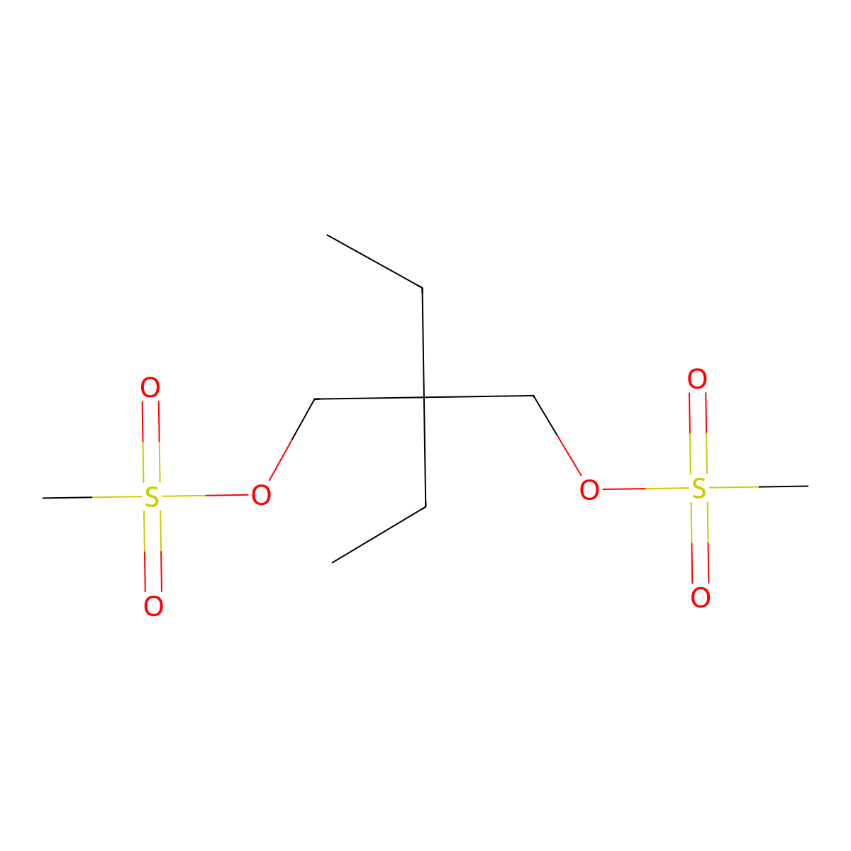 1,3-Propanediol, 2,2-diethyl-, dimethanesulfonate molecular structure, CAS 56472-22-1