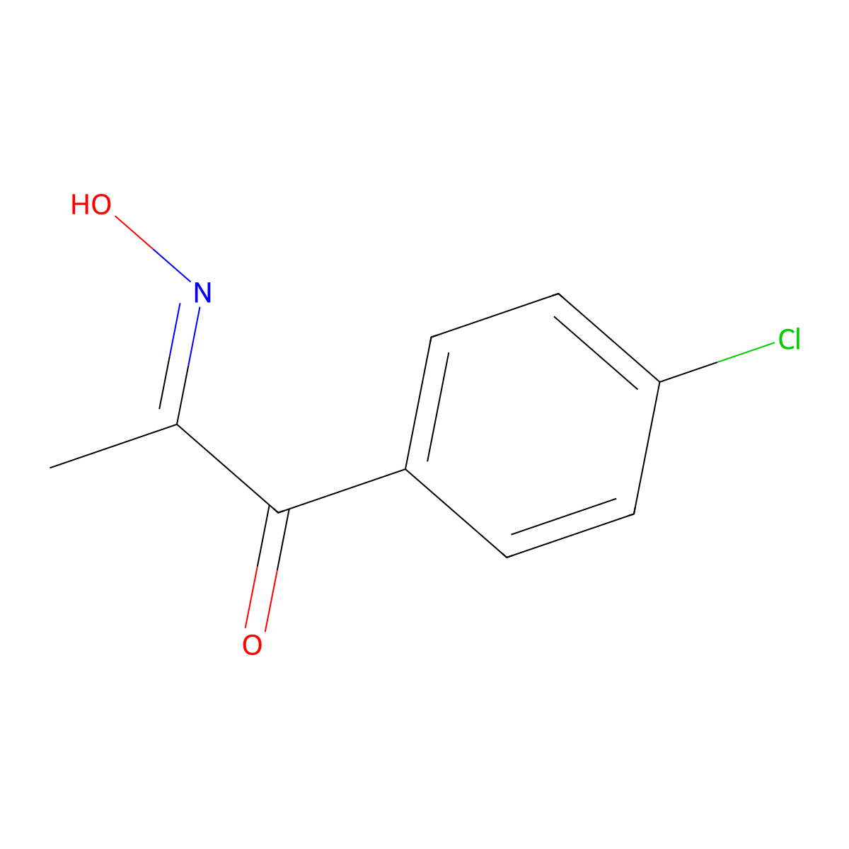 1-[p-Chlorophenyl]-1,2-propanedione-2-oxime molecular structure, CAS 56472-72-1