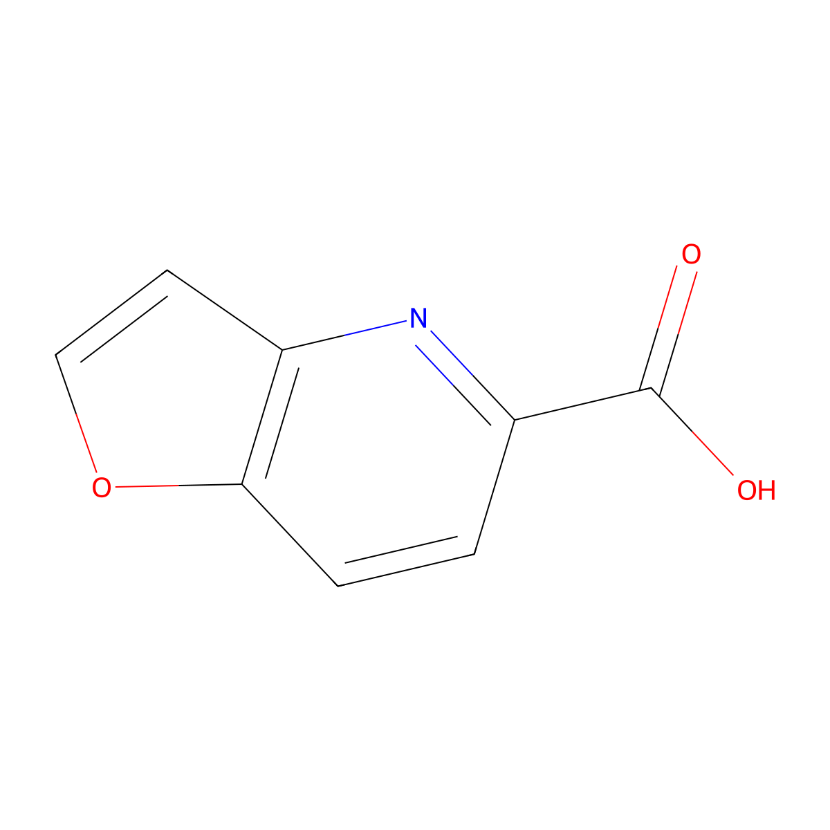 Furo(3,2-b)pyridine-5-carboxylic acid molecular structure, CAS 56473-91-7