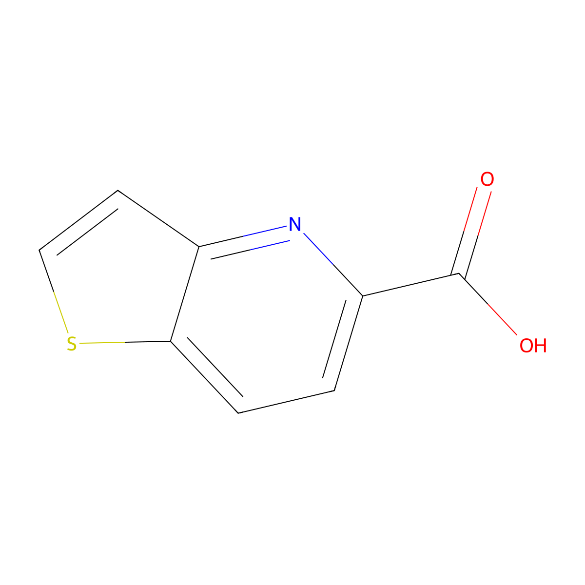 Thieno[3,2-b]pyridine-5-carboxylic acid molecular structure, CAS 56473-92-8