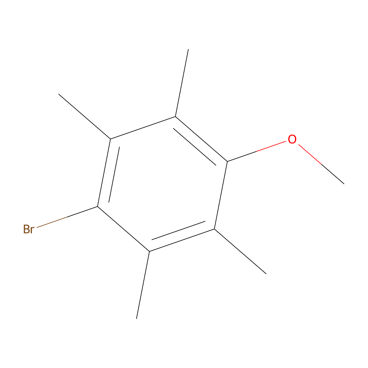 1-Bromo-4-methoxy-2,3,5,6-tetramethylbenzene molecular structure, CAS 56474-57-8