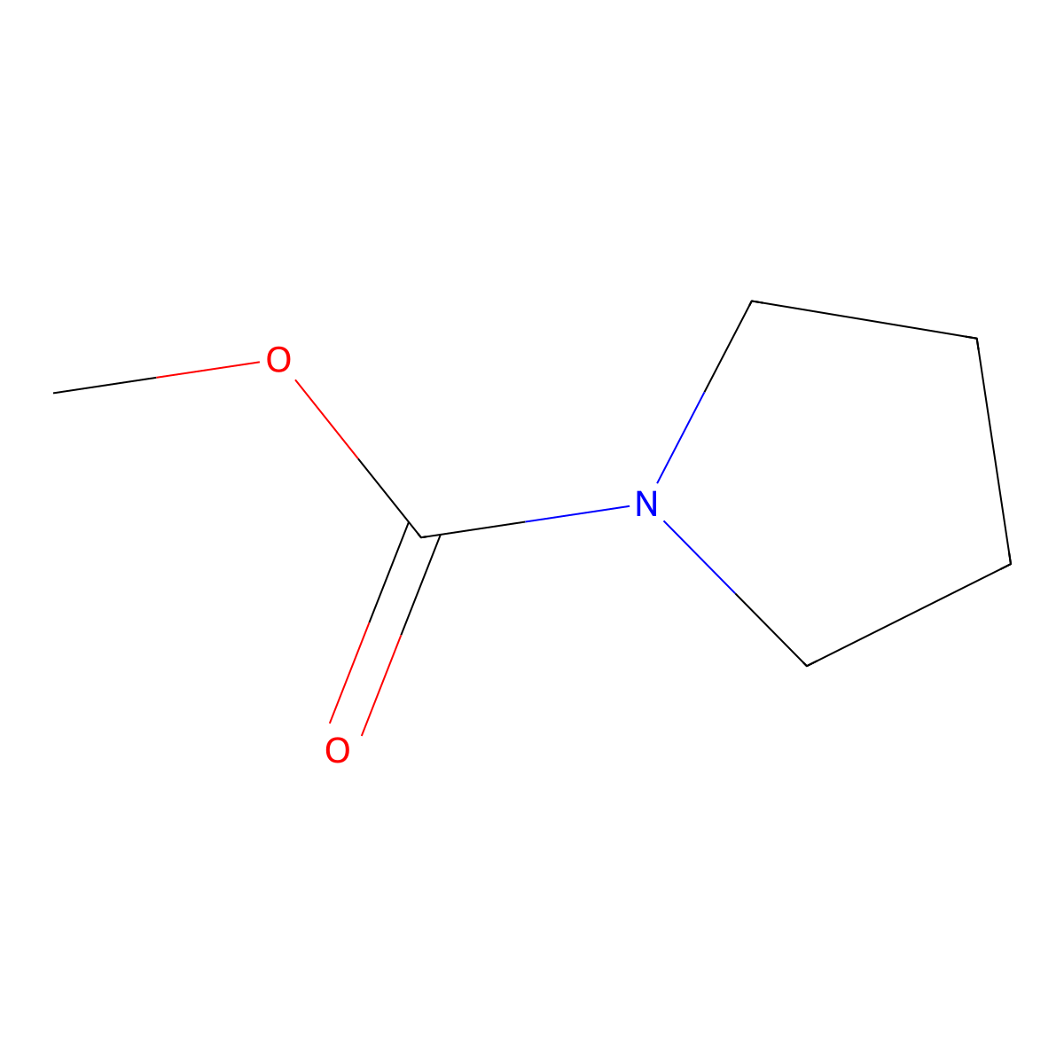 Methyl pyrrolidine-1-carboxylate molecular structure, CAS 56475-80-0