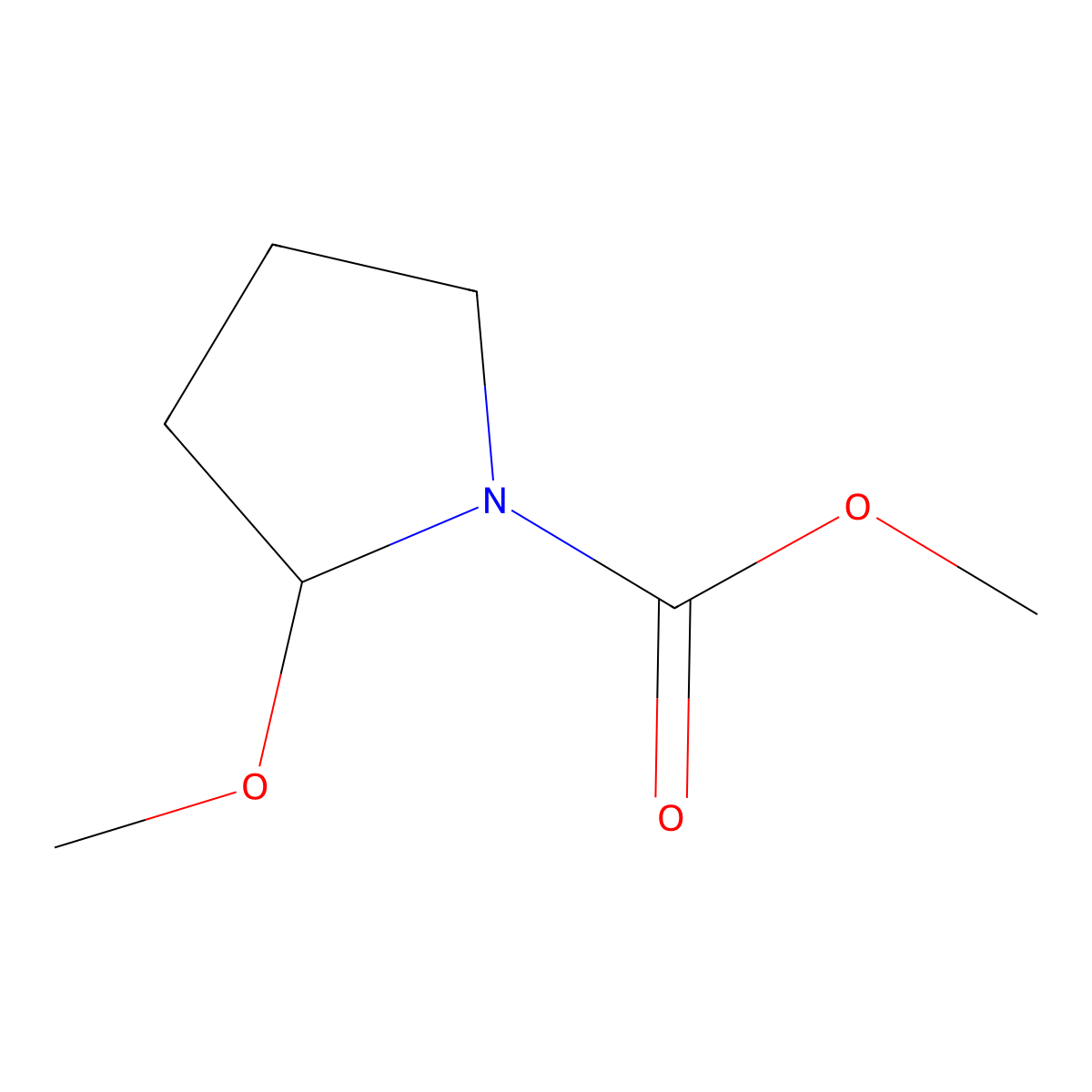 2-Methoxy-pyrrolidine-1-carboxylic acid methyl ester molecular structure, CAS 56475-88-8