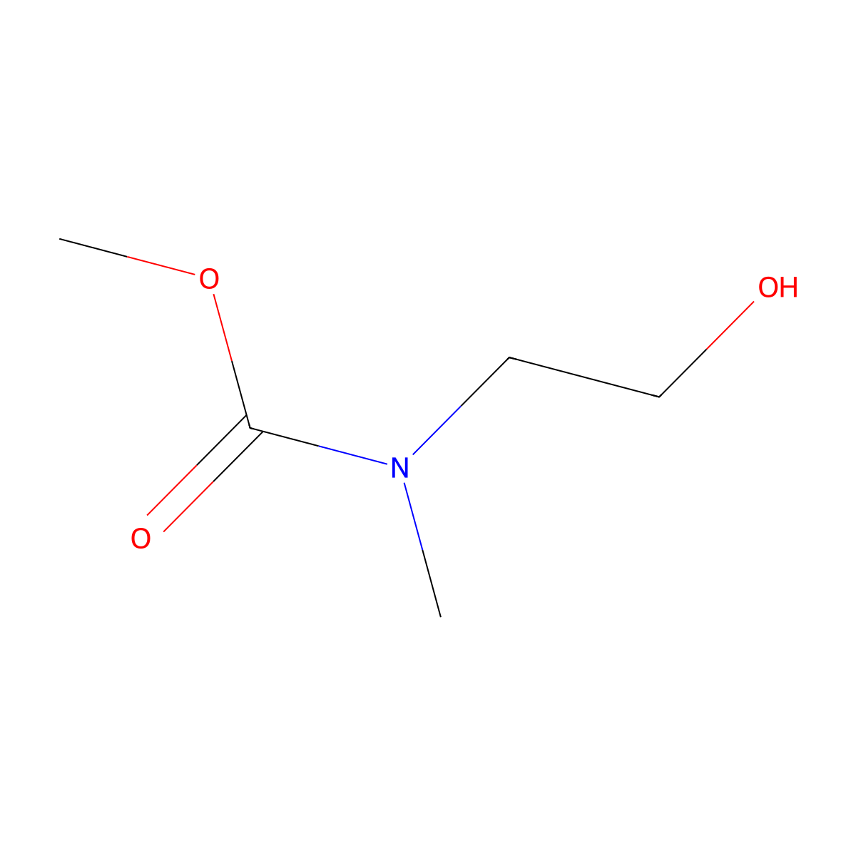 methyl N-(2-hydroxyethyl)-N-methylcarbamate molecular structure, CAS 56475-94-6