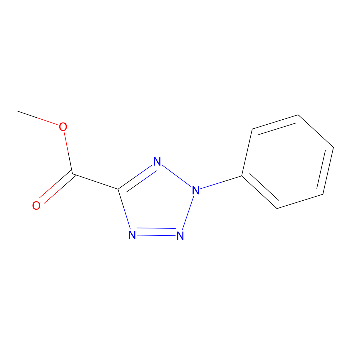 Methyl 2-phenyltetrazole-5-carboxylate molecular structure, CAS 56476-92-7
