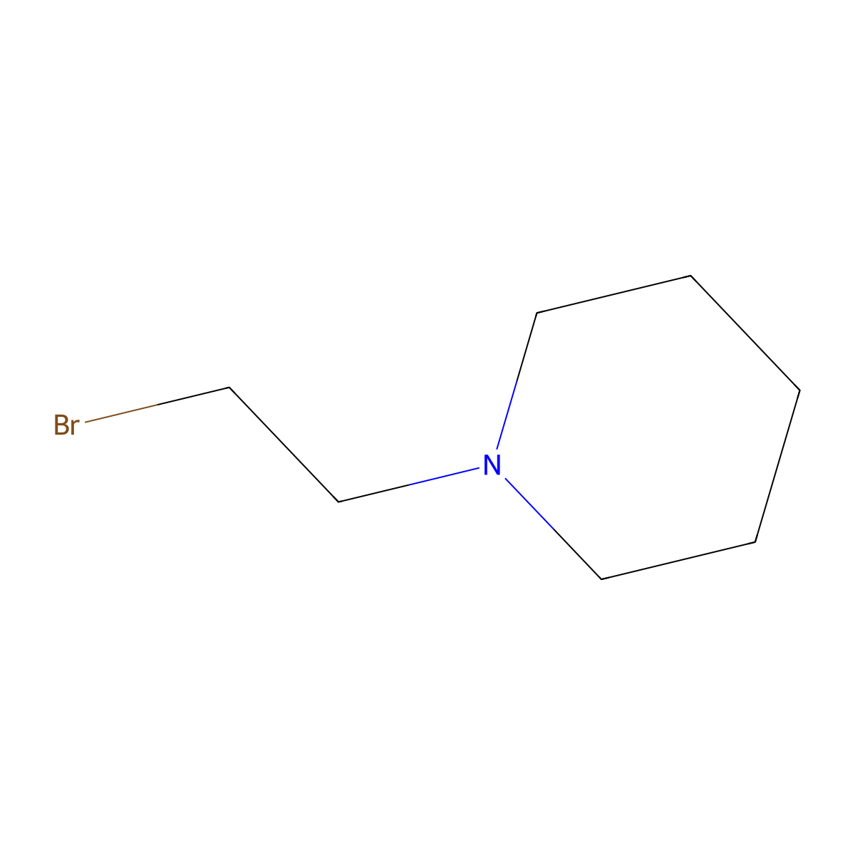 1-(2-Bromoethyl)piperidine molecular structure, CAS 56477-57-7