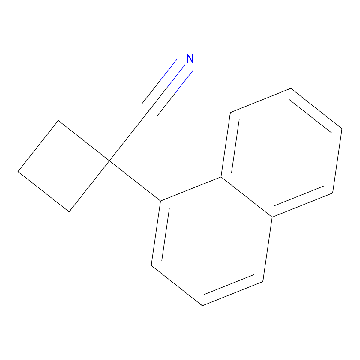 1-(1-Naphthyl)cyclobutanecarbonitrile molecular structure, CAS 56477-60-2