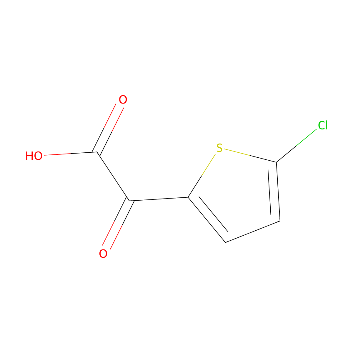2-(5-Chlorothiophen-2-yl)-2-oxoacetic acid molecular structure, CAS 56479-07-3