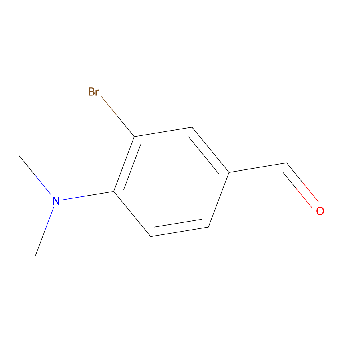 3-Bromo-4-(dimethylamino)benzaldehyde molecular structure, CAS 56479-63-1