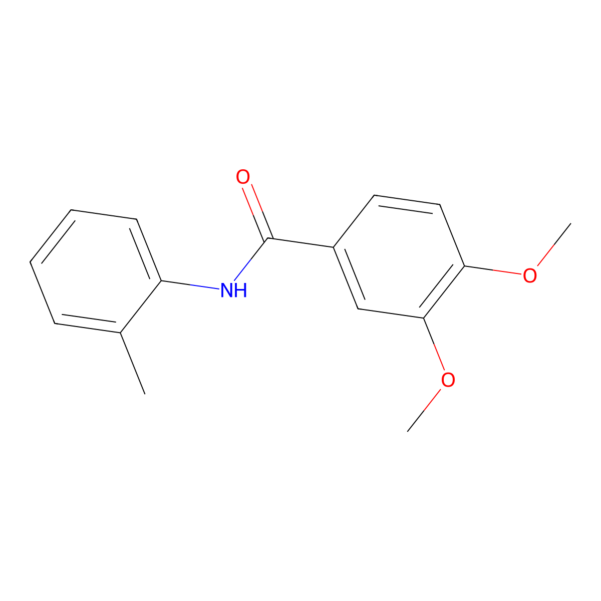 3,4-dimethoxy-N-(2-methylphenyl)benzamide molecular structure, CAS 5648-32-8