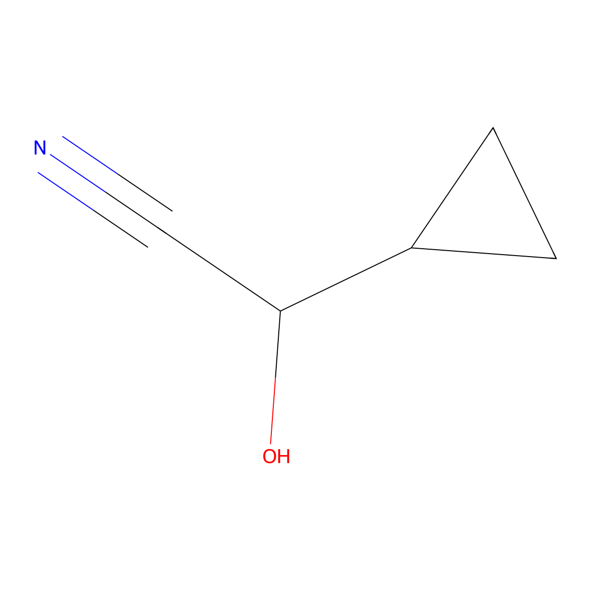 2-Cyclopropyl-2-hydroxyacetonitrile molecular structure, CAS 5648-87-3