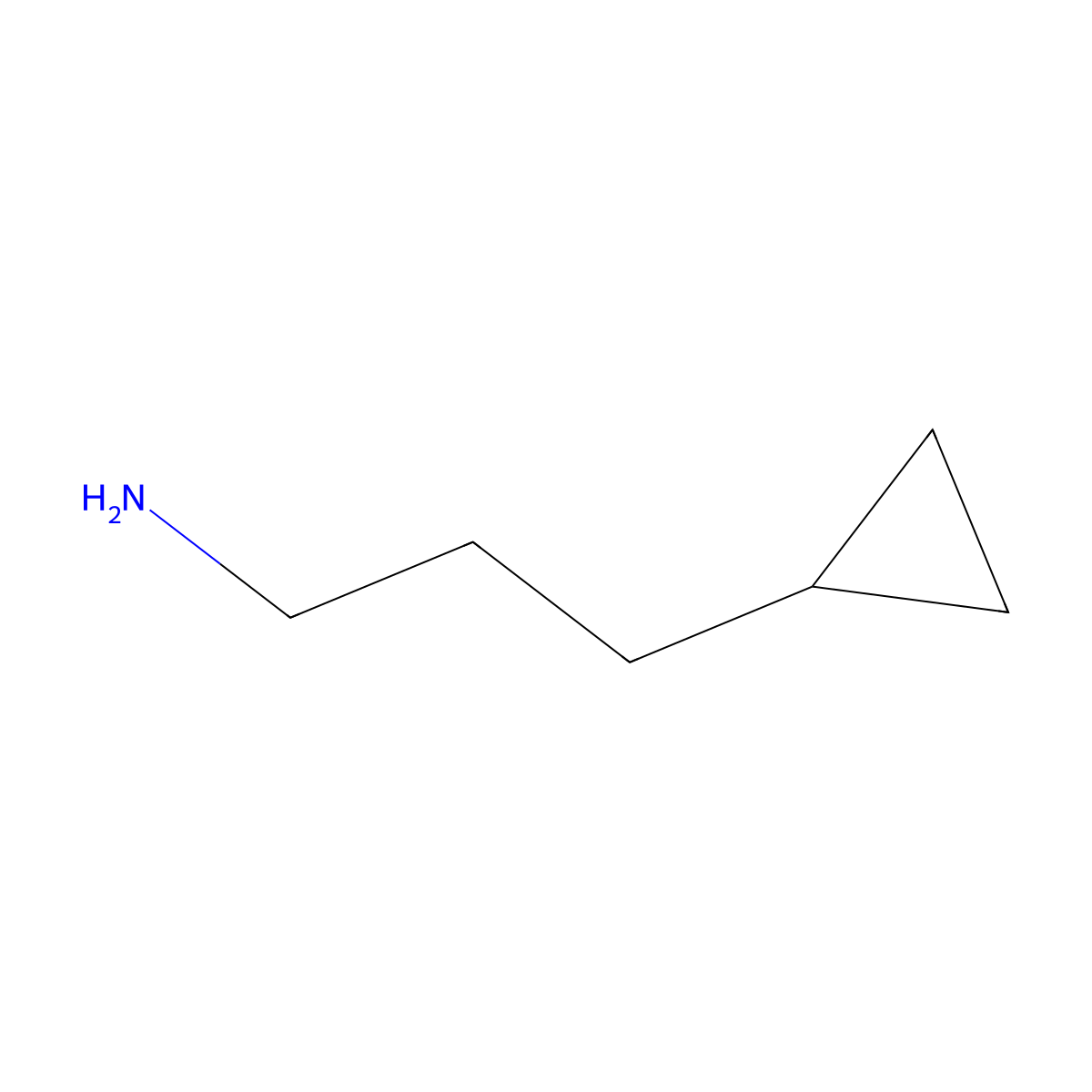 3-Cyclopropylpropan-1-amine molecular structure, CAS 5648-88-4