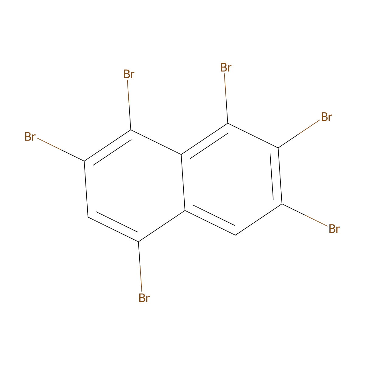 Naphthalene, hexabromo- molecular structure, CAS 56480-06-9