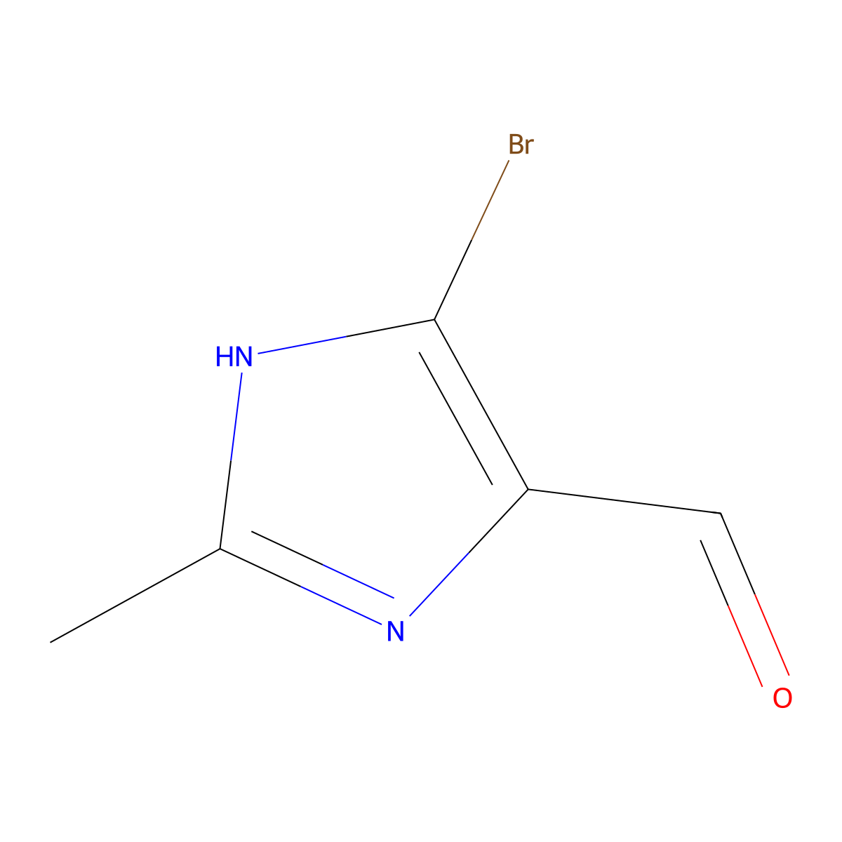 4-bromo-2-methyl-1H-imidazole-5-carbaldehyde molecular structure, CAS 56481-32-4