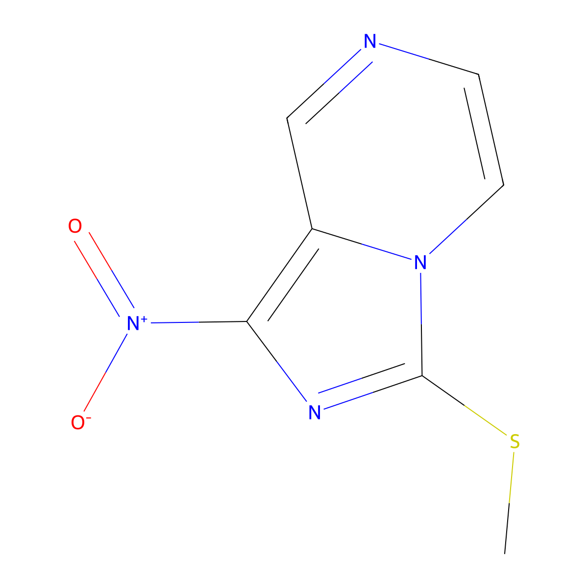 3-Methylsulfanyl-1-nitroimidazo[1,5-a]pyrazine molecular structure, CAS 56488-29-0