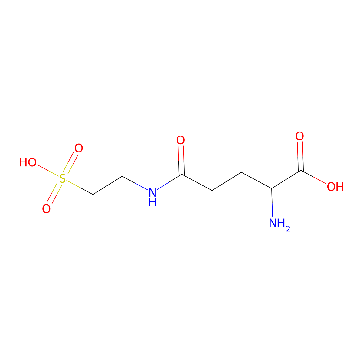 5-L-glutamyl-taurine molecular structure, CAS 56488-60-9